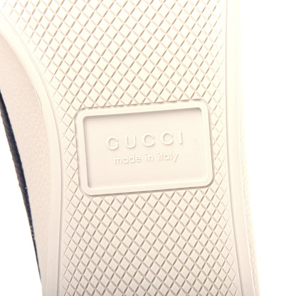 Gucci Calfskin Mens Web Falacer Sneakers 10.5 White Blue 10 of 12