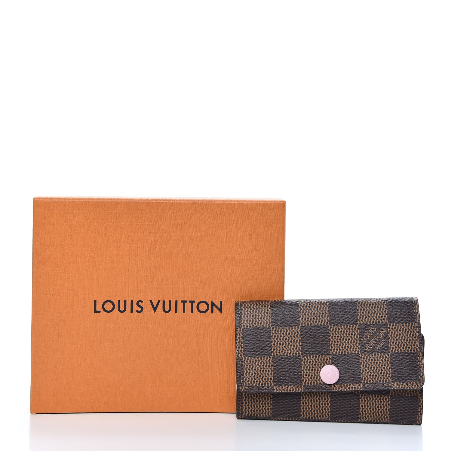 Louis Vuitton Damier Ebene Multicles 6 Key Holder Rose Ballerine 7 of 7