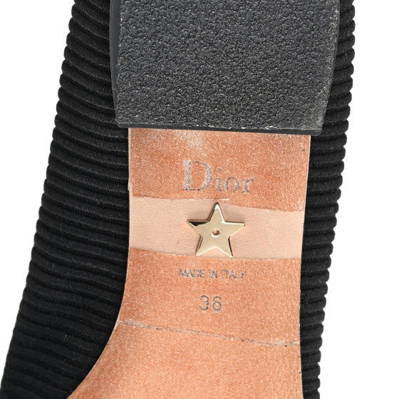 Christian Dior Fabric Ribbon Embroidered J'Adior Ballet Flats 36