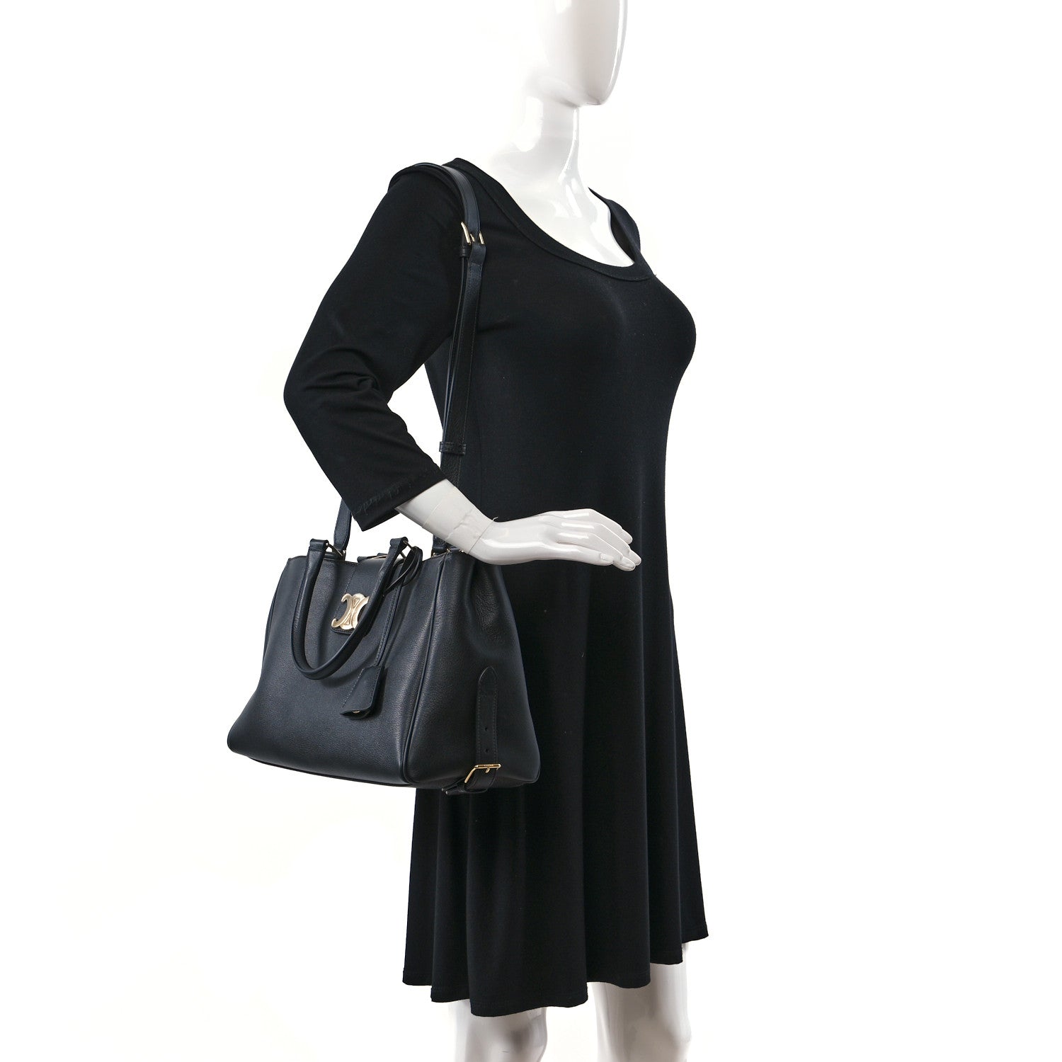 Celine Supple Calfskin Medium Appoline Black 2 of 10