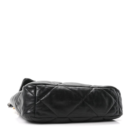 Chanel Lambskin Quilted Large Chanel 19 Flap Black Black 4 of 10