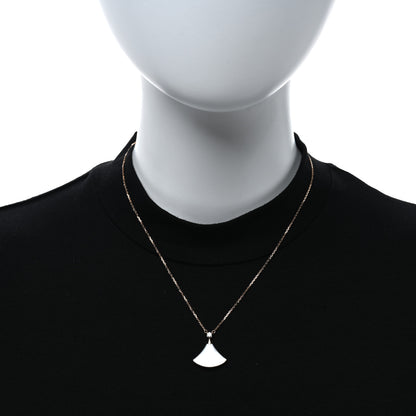 Bulgari 18K Rose Gold Diamond Mother of Pearl Divas' Dream Pendant Necklace 2 of 4