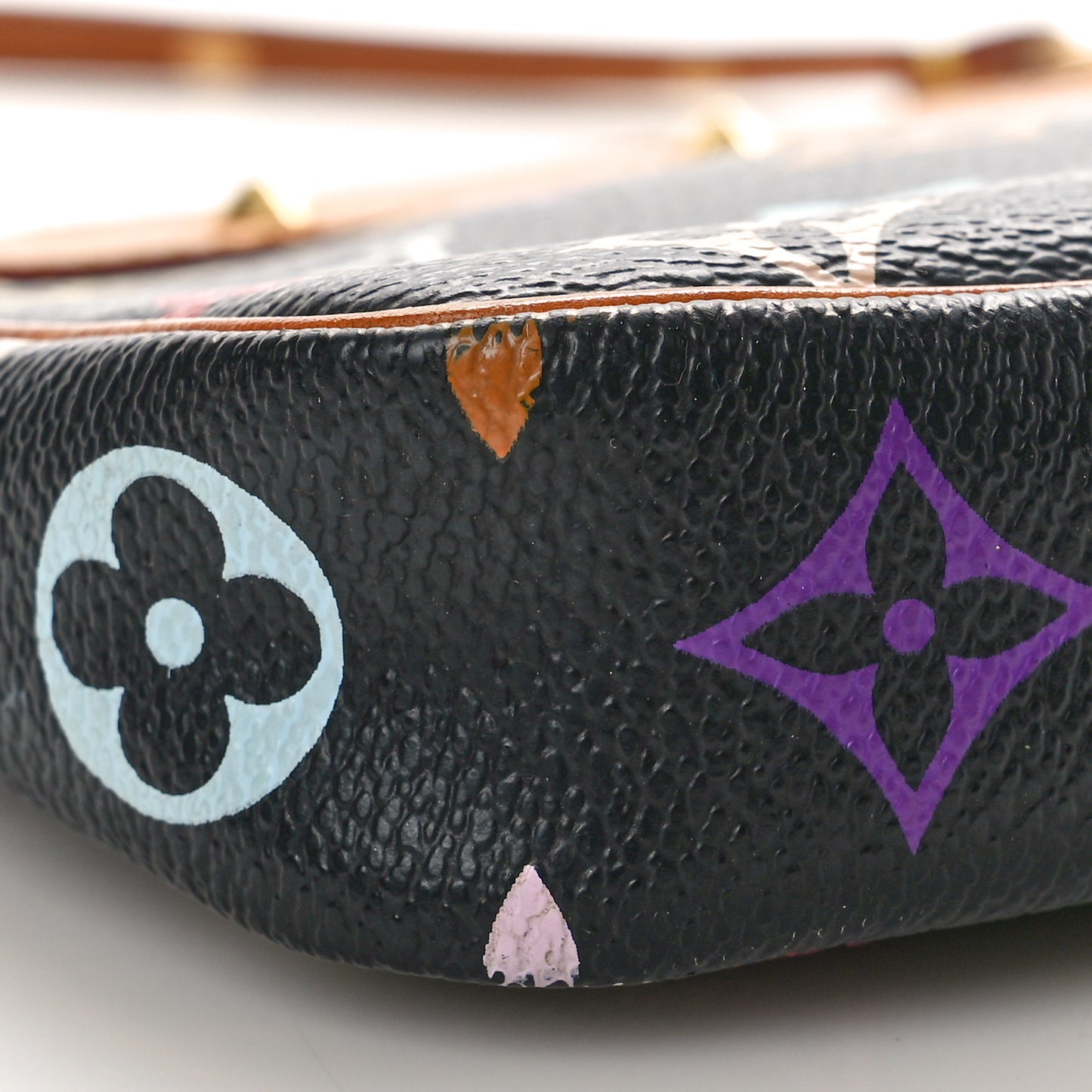 Monogram Multicolor Pochette Accessories Black