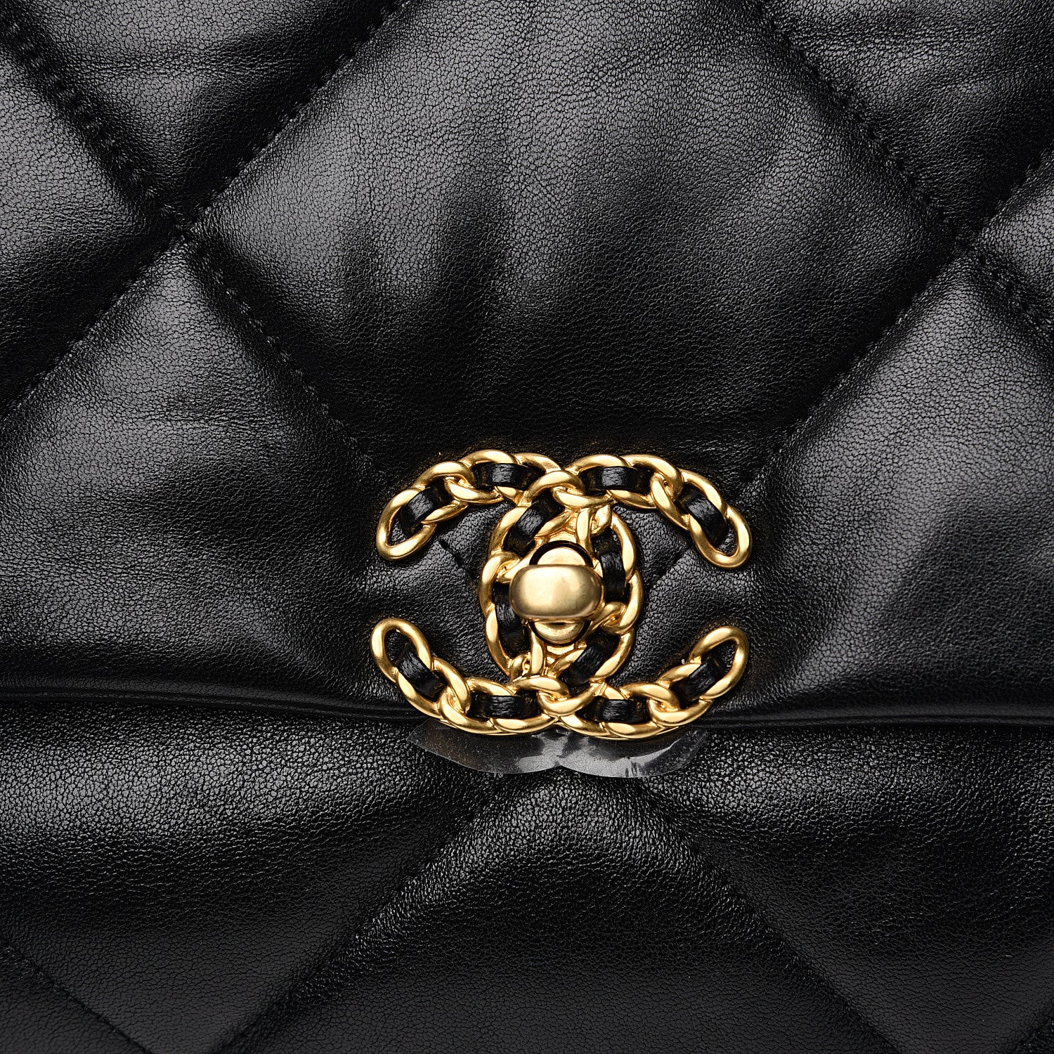 Chanel Goatskin Quilted Maxi 19 Flap Black 9 of 10