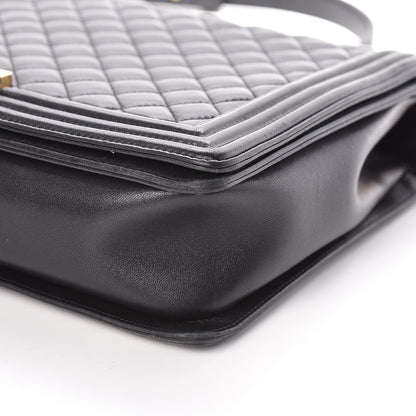 Chanel Lambskin Quilted Large Boy Flap Black 6 of 10