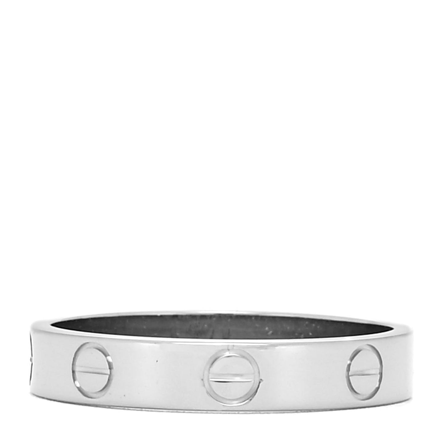 18K White Gold 3.5mm LOVE Wedding Band Ring 55 7.25