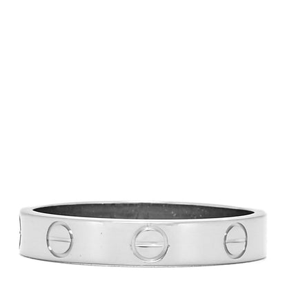 Cartier 18K White Gold 3.5mm LOVE Wedding Band Ring 55 7.25 3 of 4