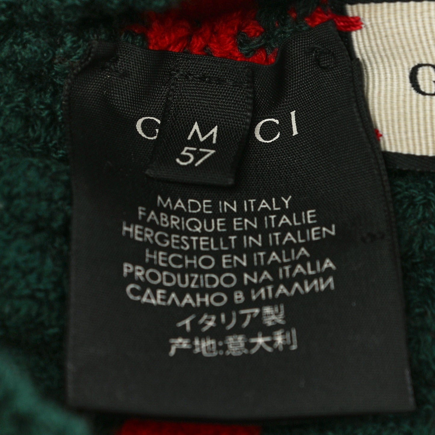 Wool Web Headband M Green Red