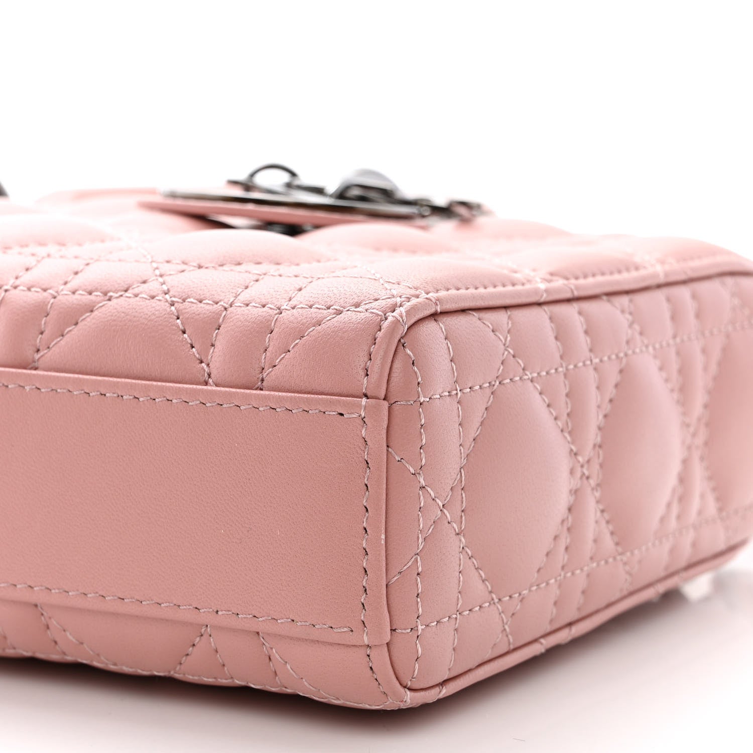 Christian Dior Lambskin Cannage Medium Lady D-Joy Old Rose 10 of 13