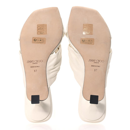 Jimmy Choo Nappa Avenue 50 Mules 37 Latte 6 of 7