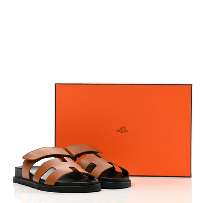 Hermes Calfskin Womens Chypre Sandals 35 Naturel 8 of 8
