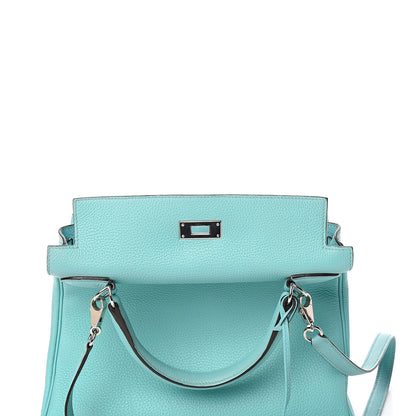 Hermes Togo Kelly Retourne 28 Bleu Atoll 28 of 39