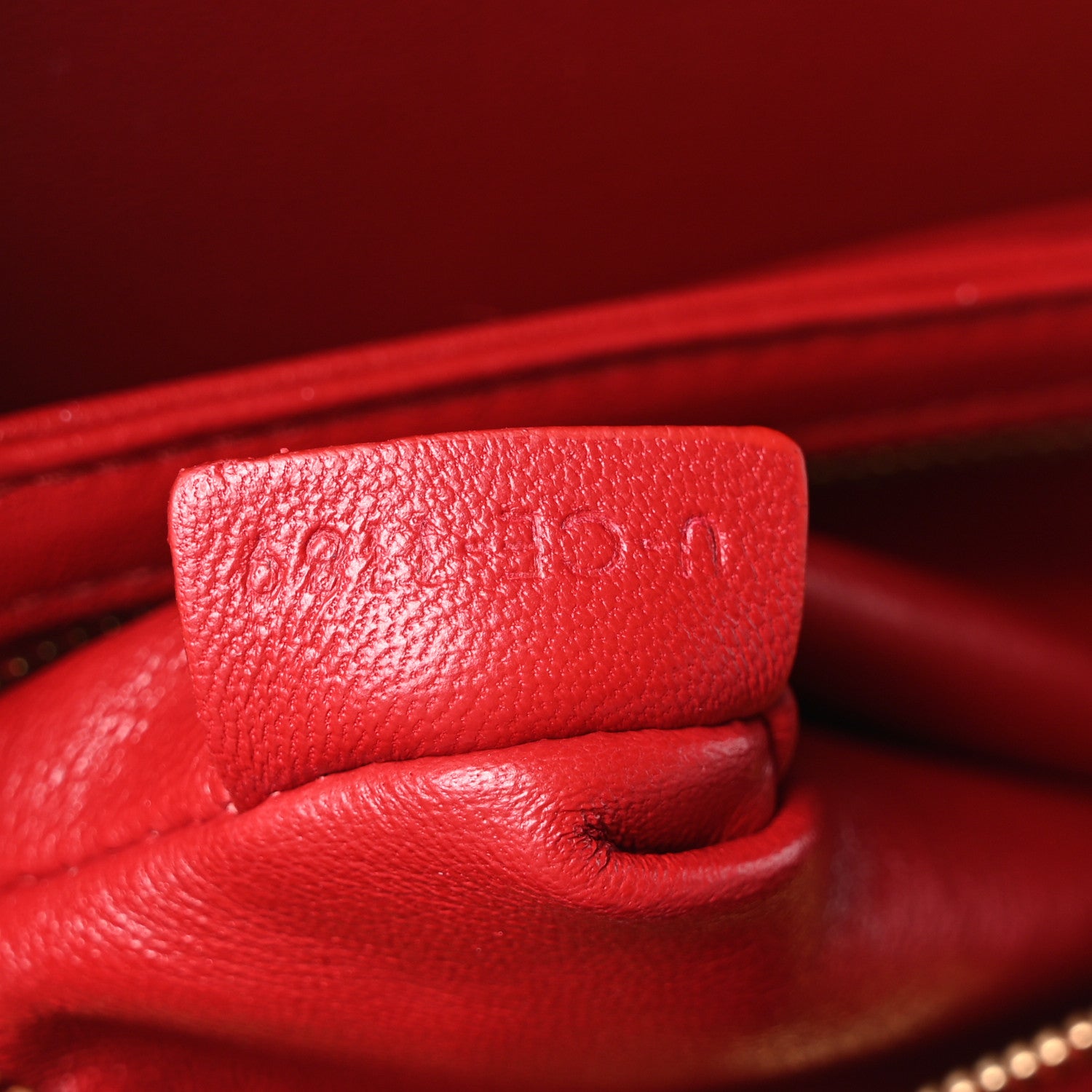 Celine Shiny Calfskin Teen Triomphe Red 7 of 10