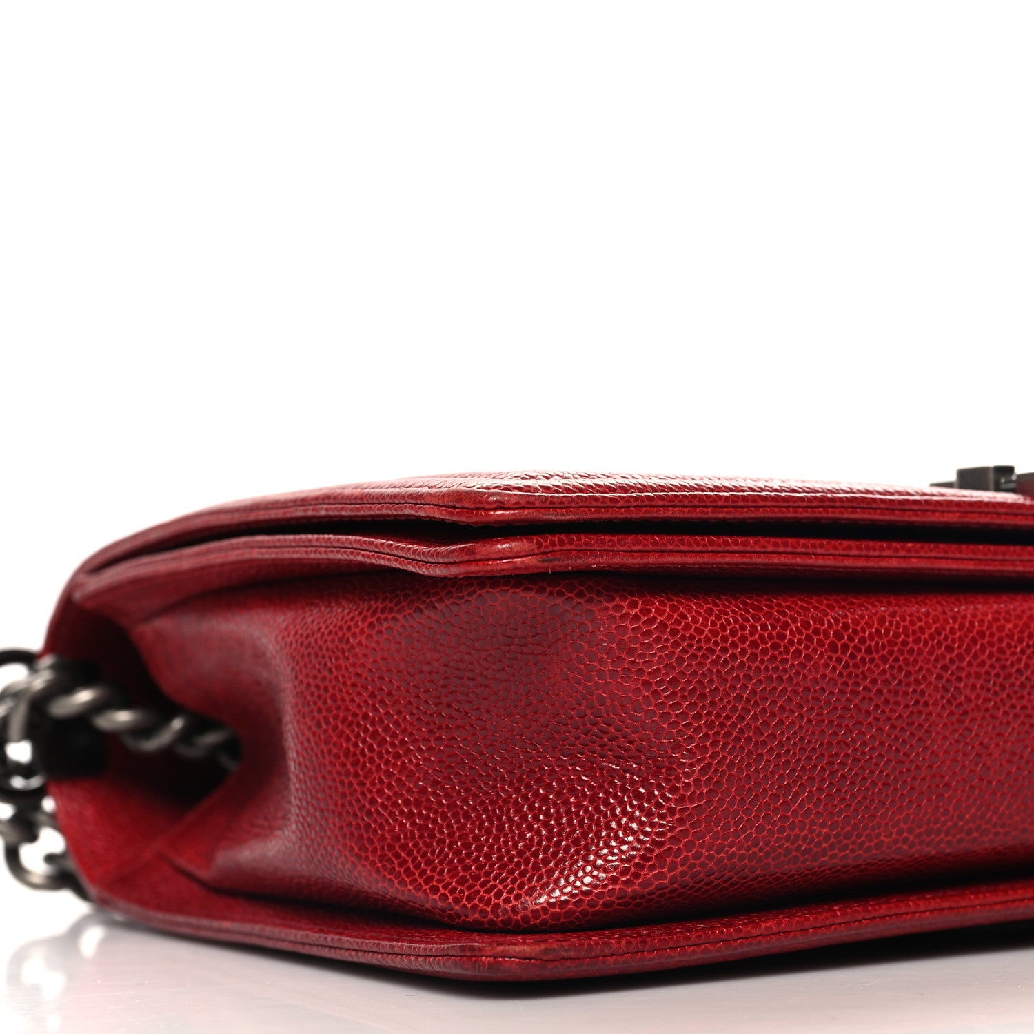 Chanel Caviar Quilted New Medium Boy Flap Dark Red 9 of 11