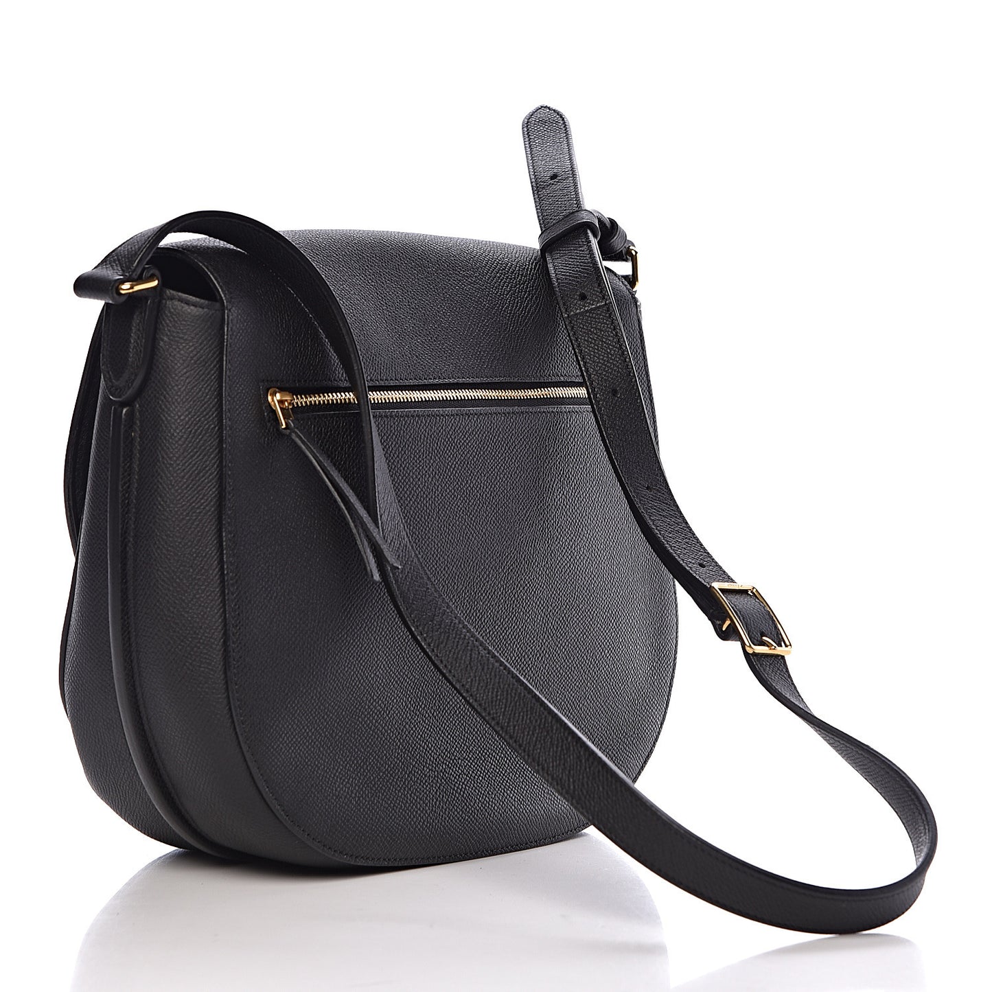 Grained Calfskin Medium Trotteur Black