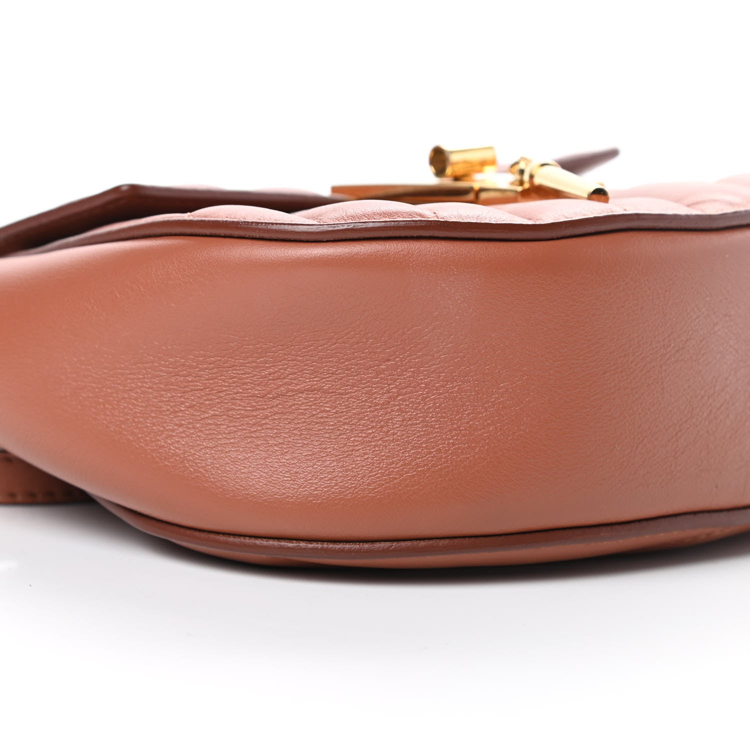 Chloe Calfskin Quilted Mini Drew Bijou Shoulder Bag Chestnut Brown 9 of 12