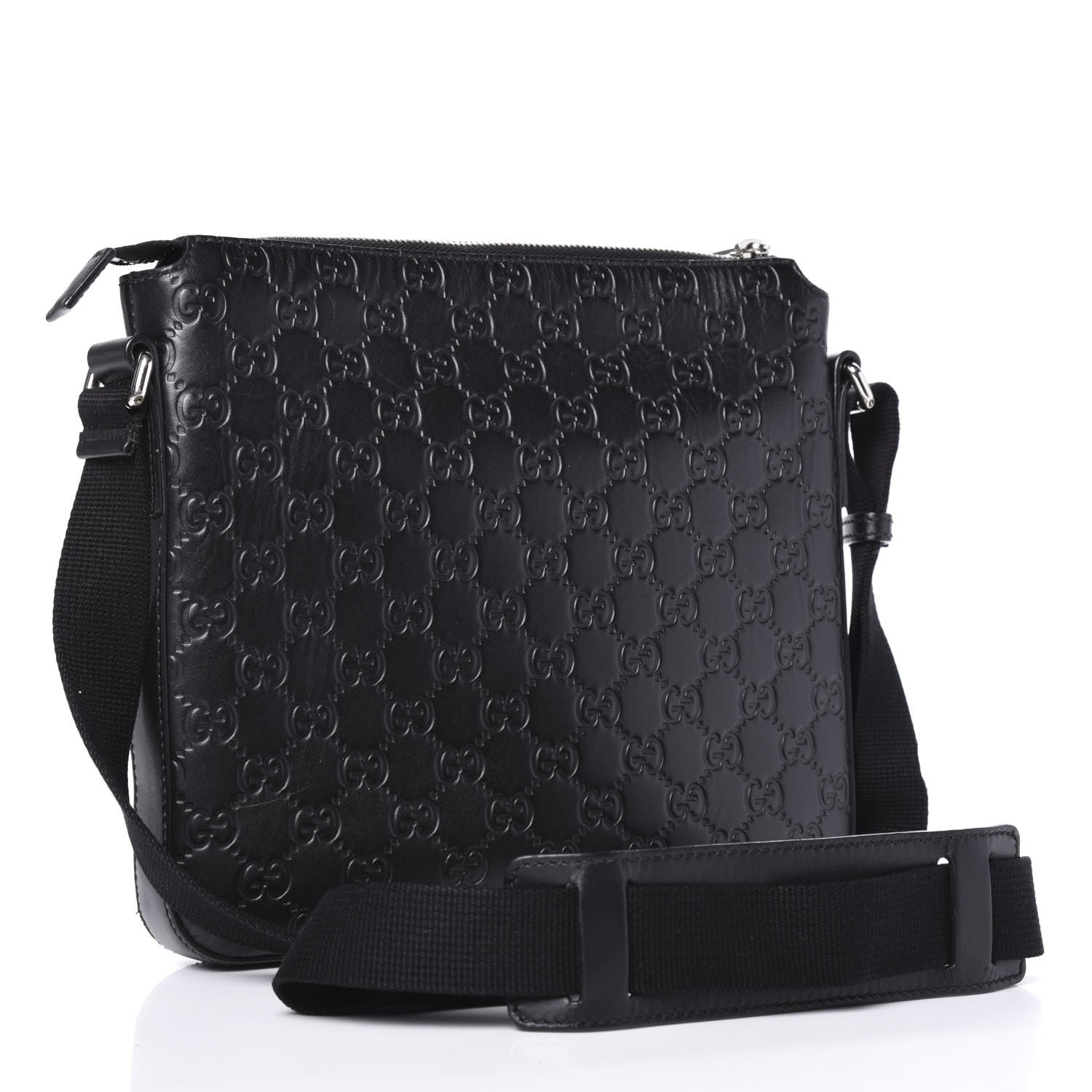 Gucci Guccissima Signature Small Messenger Bag Black 3 of 10