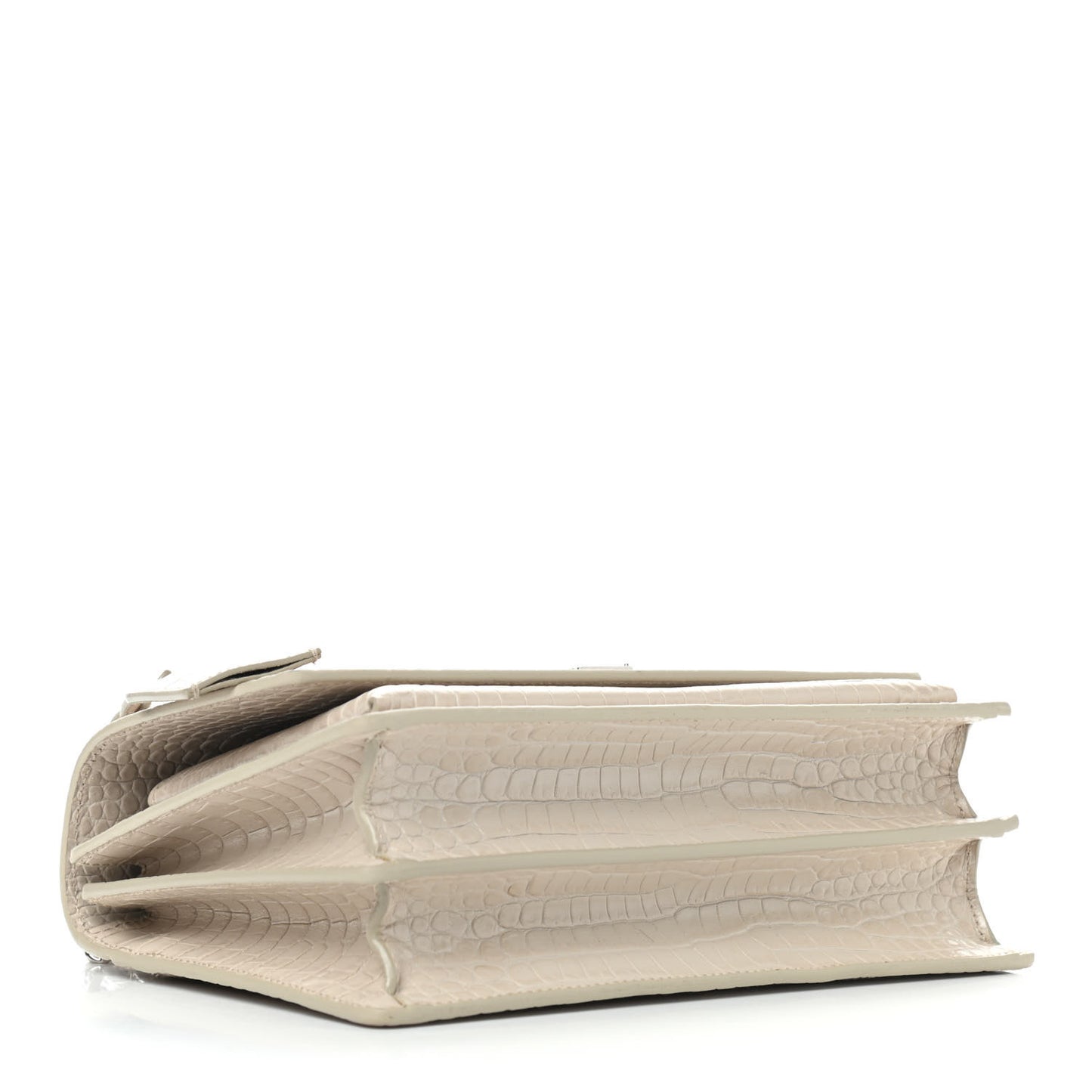 Calfskin Crocodile Embossed Medium Monogram Sunset Blanc Vintage