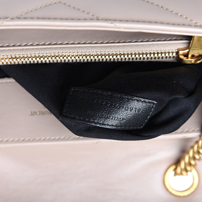 Saint Laurent Calfskin Y Quilted Monogram Medium Loulou Chain Satchel Light Natural 6 of 11