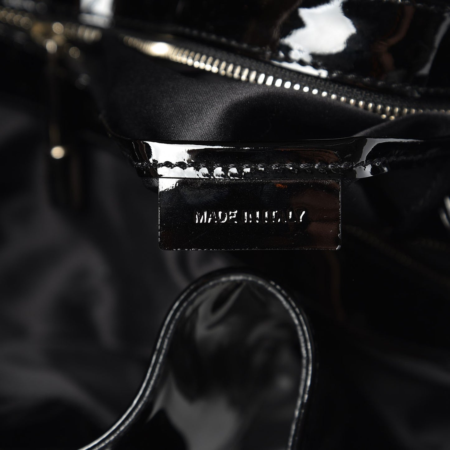 Patent Quilted Beaton Black