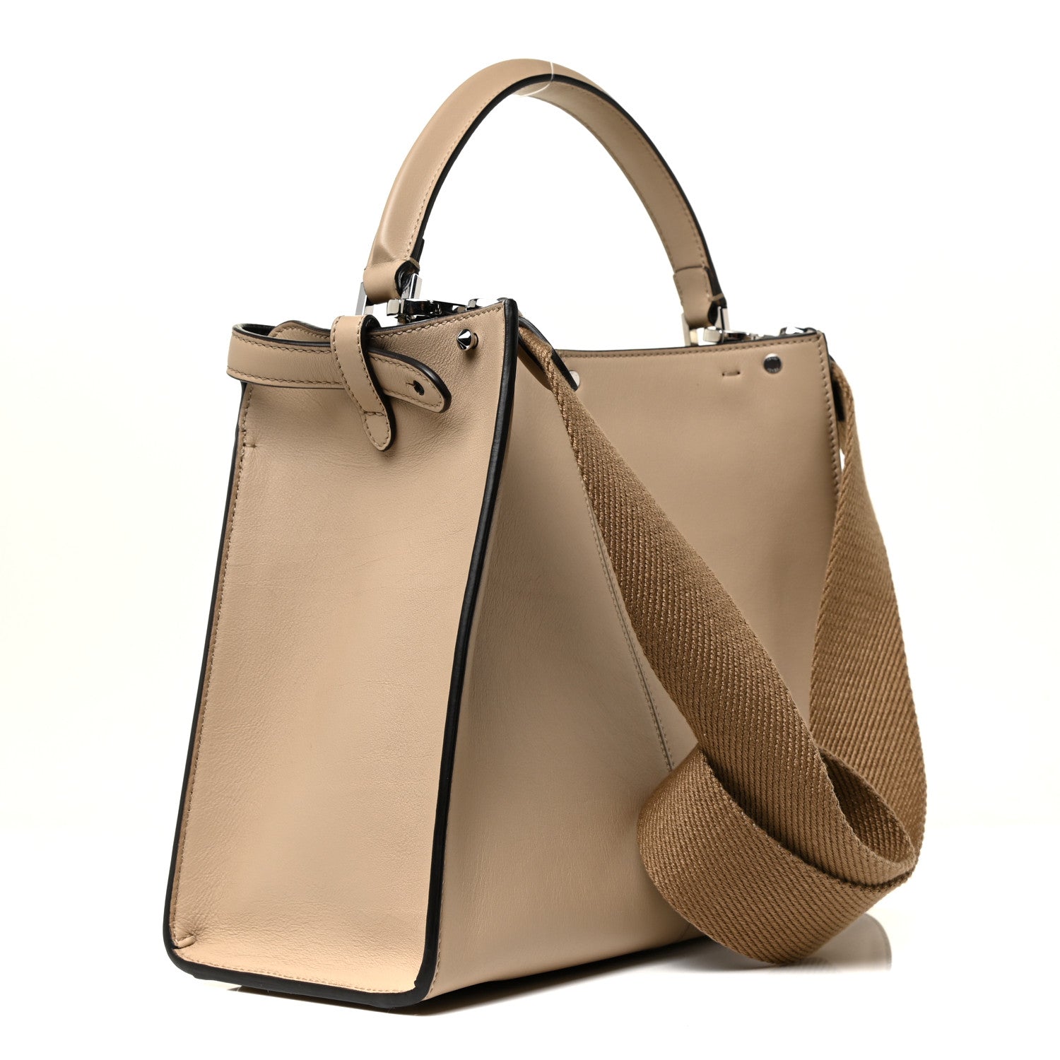 Fendi Vitello Seta Light Camoscio Medium Peekaboo X-Lite Amido Ciclamino 3 of 12