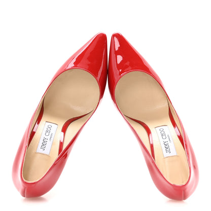 Jimmy Choo Patent Romy 100 Pumps 39.5 Red 2 of 8