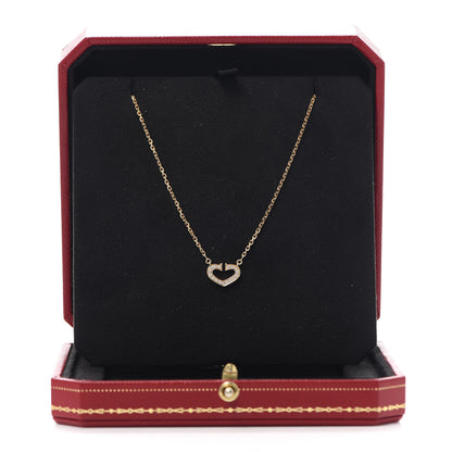 Cartier 18K Yellow Gold Diamond Hearts And Symbols Pendant Necklace 7 of 7