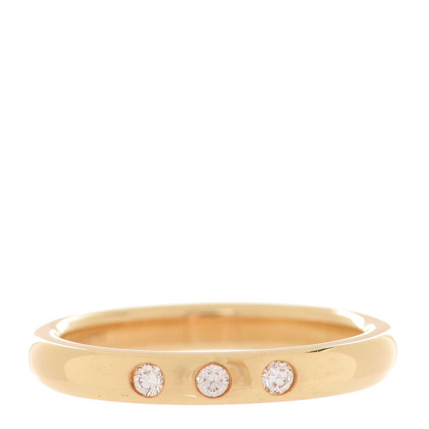 18K Yellow Gold Diamond Elsa Peretti Stacking Band Ring 50 5.5