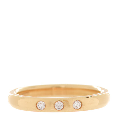 Tiffany 18K Yellow Gold Diamond Elsa Peretti Stacking Band Ring 50 5.5 1 of 6