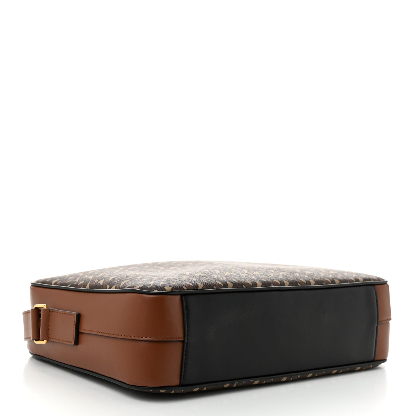 E-Canvas Monogram Calfskin Knight Messenger Bag Bridle Brown