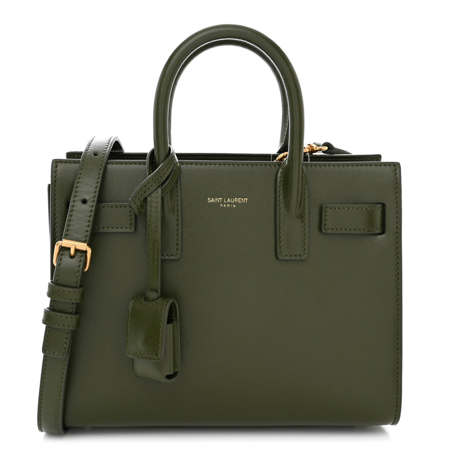 Saint Laurent Calfskin Nano Supple Sac De Jour Green 1 of 10