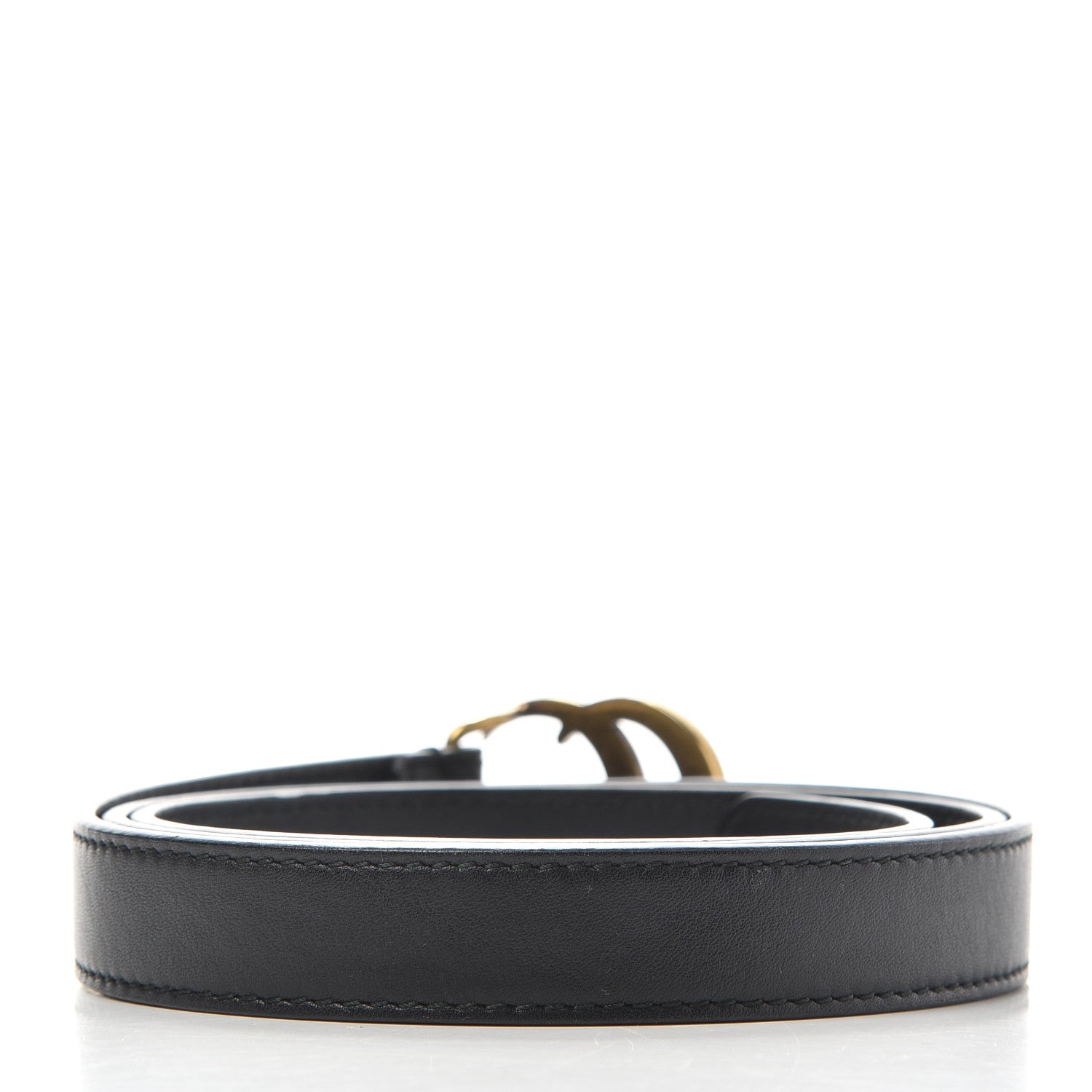 Gucci Calfskin Double G 20mm Belt 85 34 Black 2 of 6