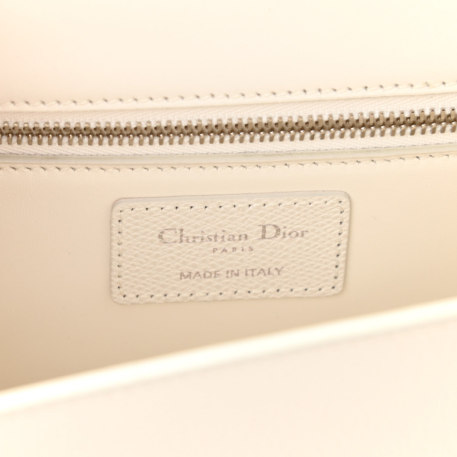 Christian Dior Grained Calfskin 30 Montaigne Chain Flap Bag White 6 of 10