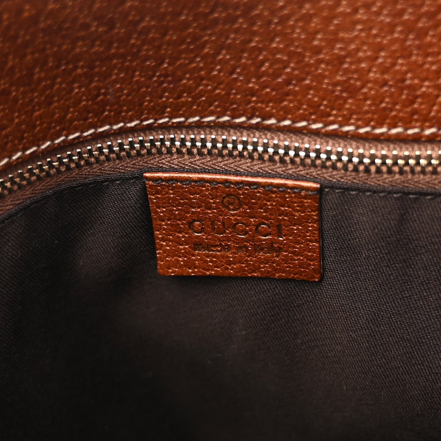 Monogram Bamboo Handle Bag Brown