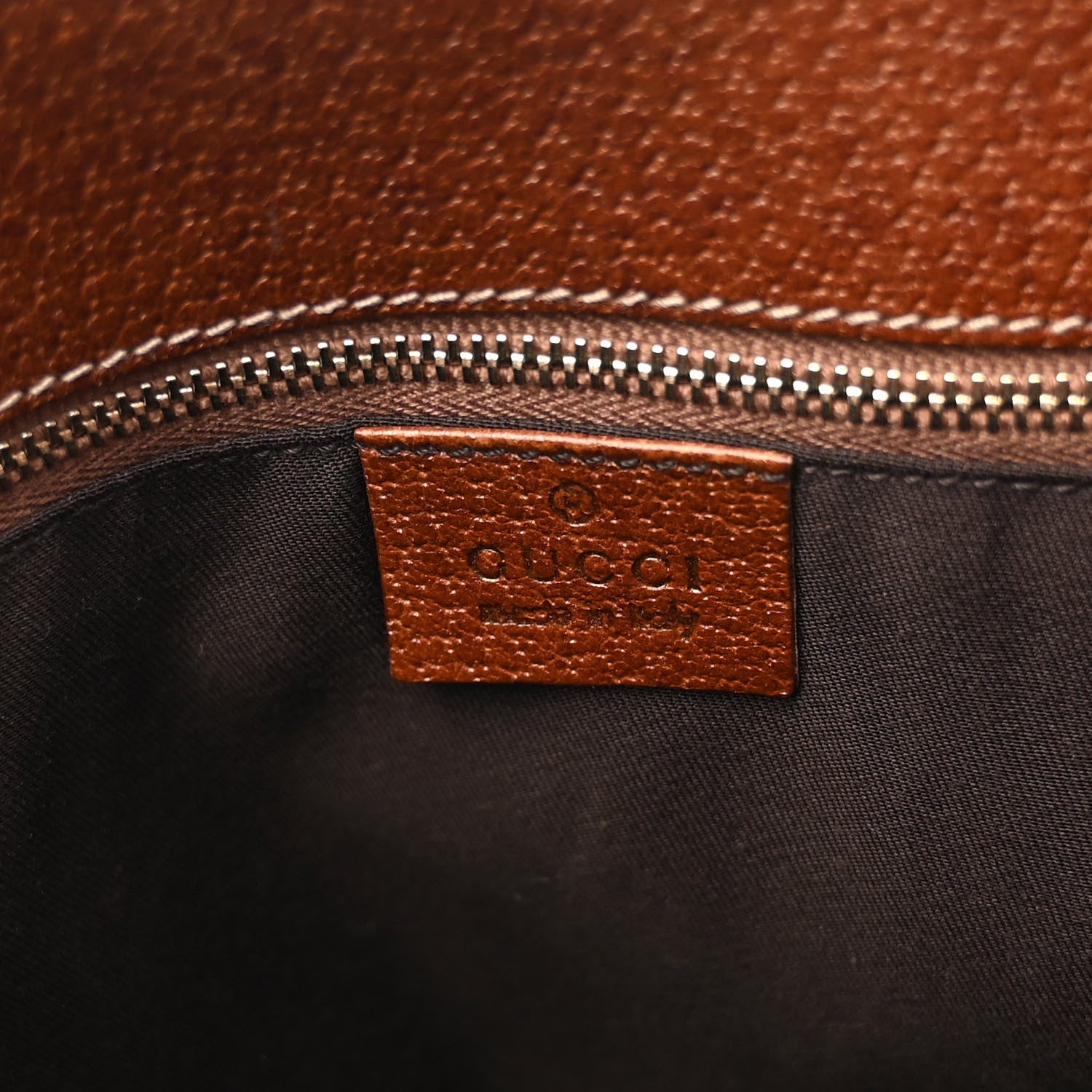 Gucci Monogram Bamboo Handle Bag Brown 6 of 10