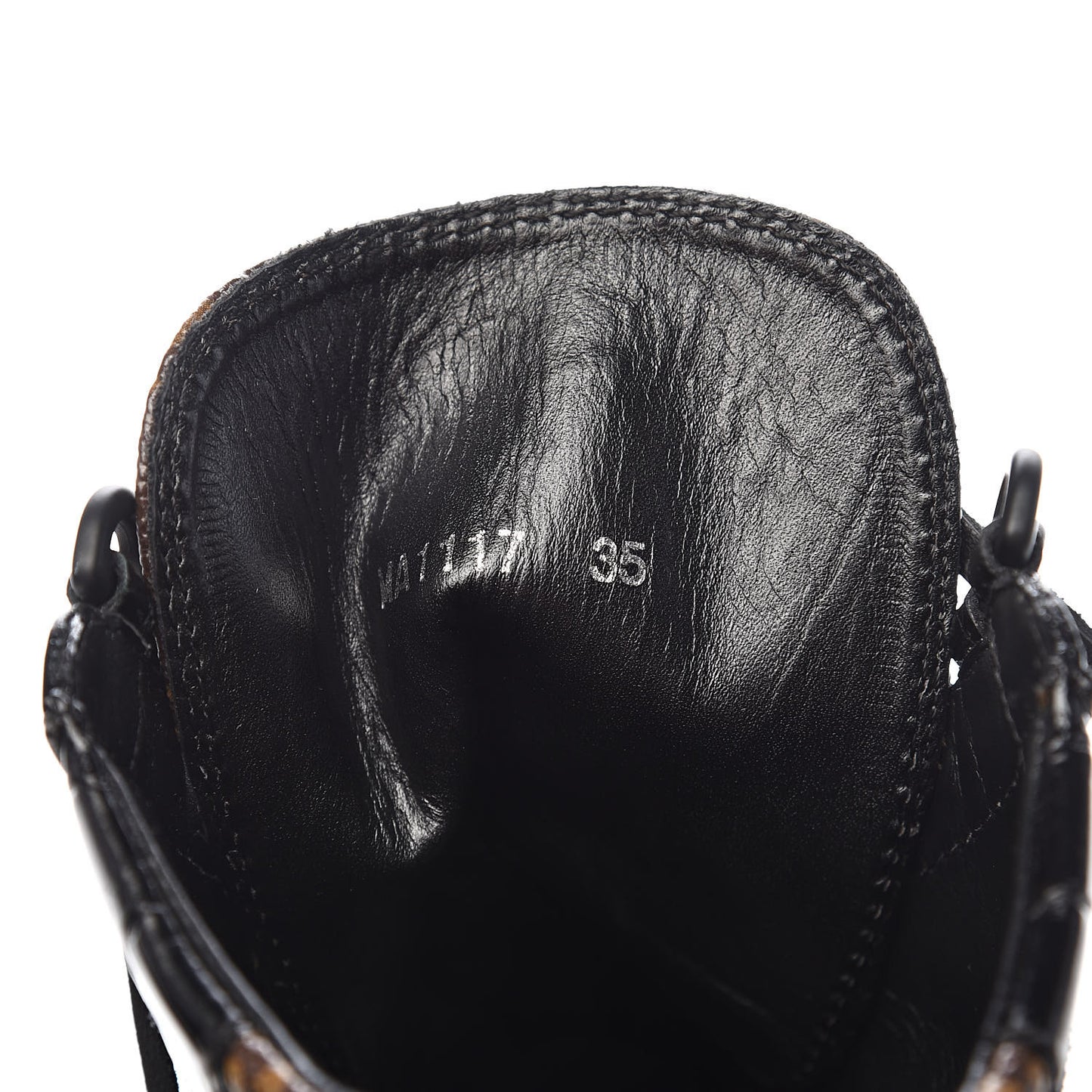 Suede Calfskin Monogram Laureate Platform Desert Boots 35 Black