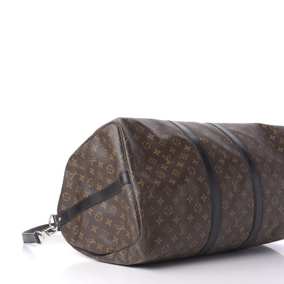Louis Vuitton Monogram Macassar Keepall Bandouliere 55 5 of 10