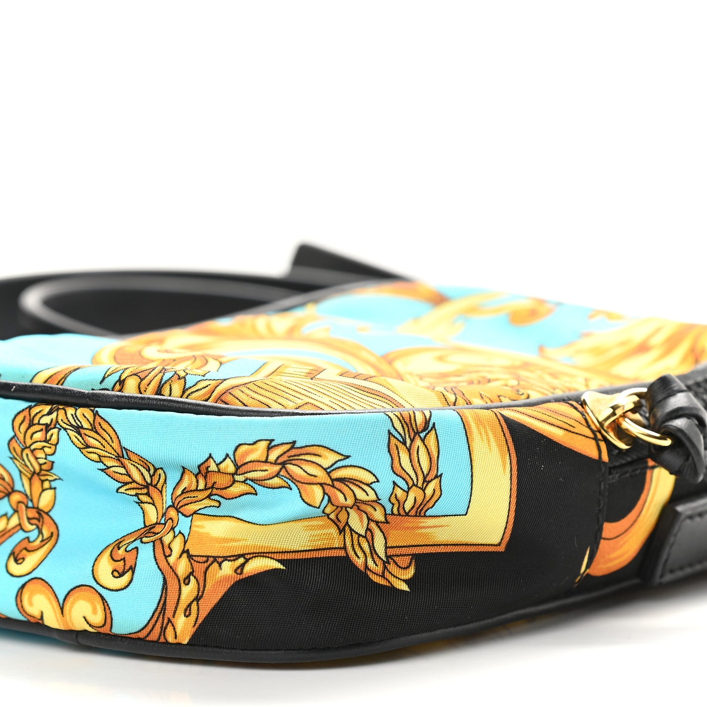 Nylon Baroque Print Small Crossbody Bag Black