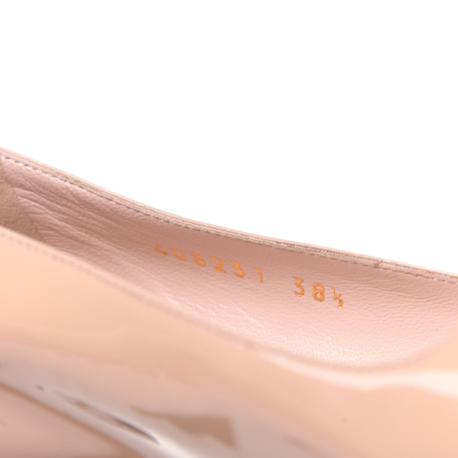 Gucci Patent Double Strap Aneta Flats 38.5 Pink Apricot 9 of 12