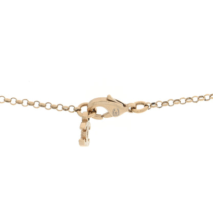 Chanel Resin Crystal CC Heart Necklace Pearly White Gold 4 of 5
