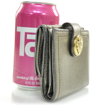 Gucci Leather Compact Hysteria Wallet Metallic 3 of 10