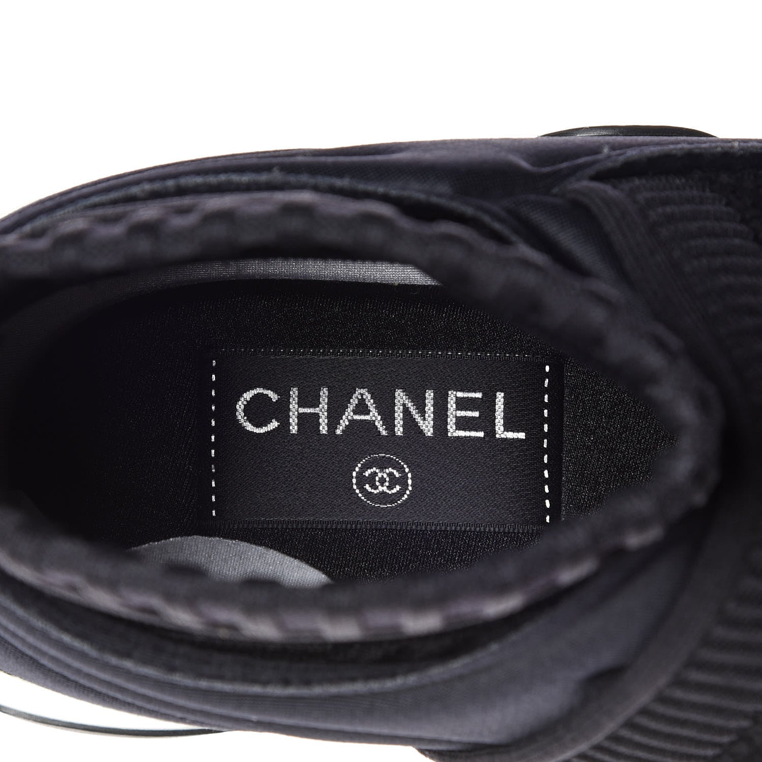 Chanel Stretch Fabric CC Sneakers 36 Black 7 of 7