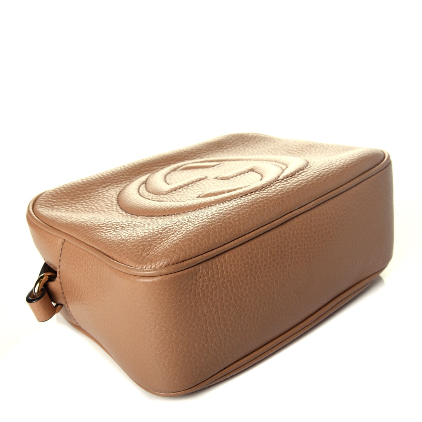 Pebbled Calfskin Small Soho Disco Bag Rose Beige