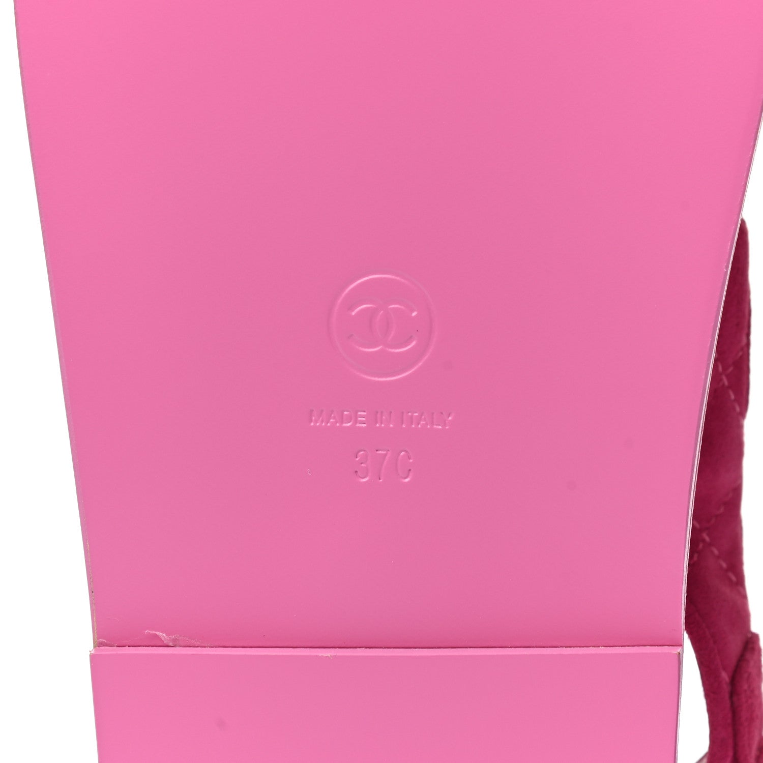 Chanel Suede Calfskin Velcro Dad Sandals 37 Pink 6 of 9
