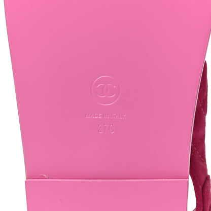 Chanel Suede Calfskin Velcro Dad Sandals 37 Pink 6 of 9