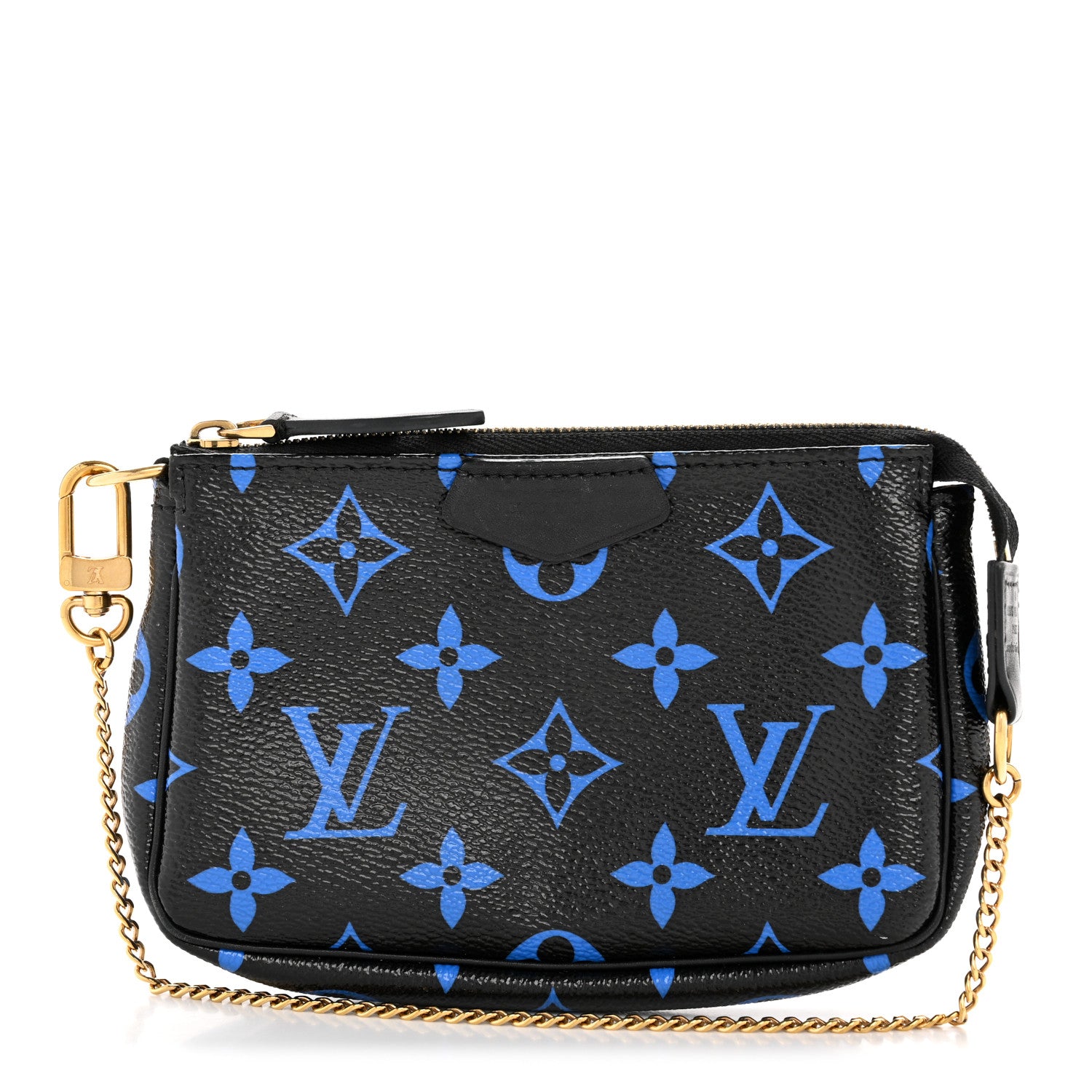 Louis Vuitton Colored Monogram Mini Pochette Accessories Blue Black 1 of 9