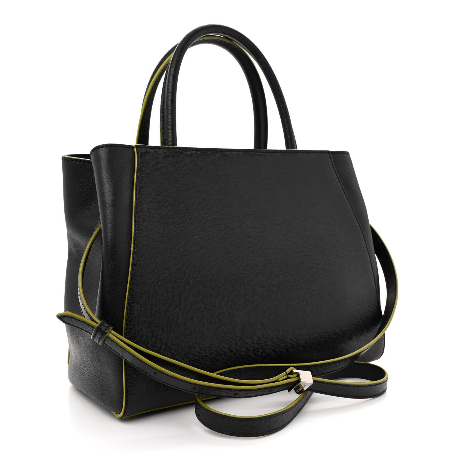 Fendi Vitello Elite Apple Charm Petite 2Jours Tote Black 3 of 17
