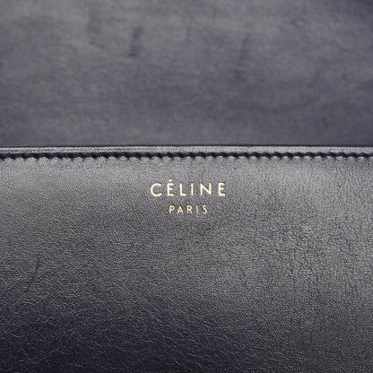 Celine Smooth Calfskin Large Classic Box Flap Bag Navy 7 of 11