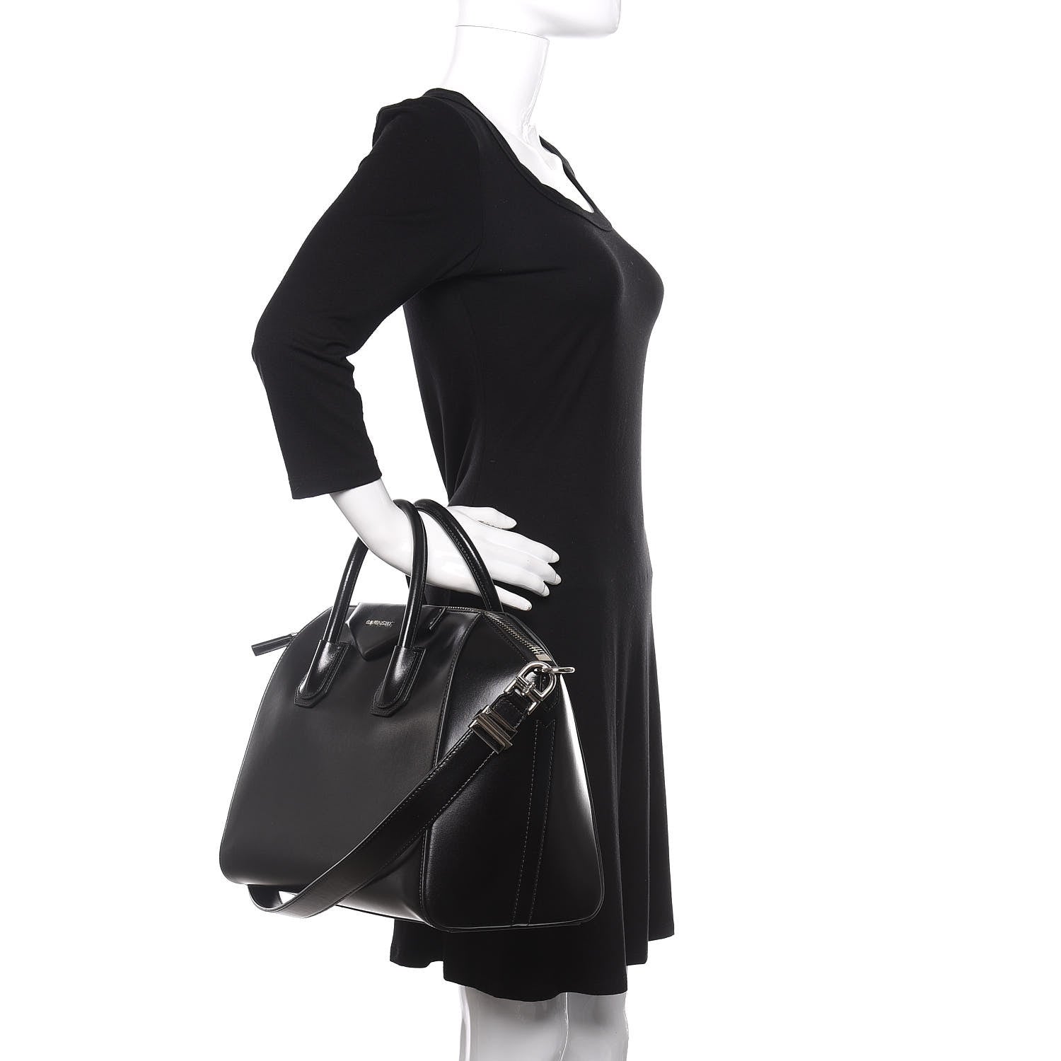 Givenchy Shiny Lord Calfskin Medium Antigona Black 2 of 9