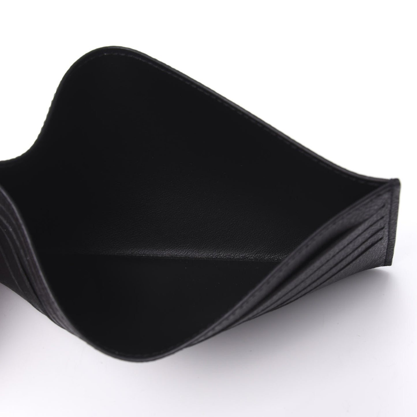 Calfskin Felicie Chain Wallet Card Holder Insert Black